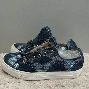 Paul Green‎ sneakers blue snake shimmer leather US size 6